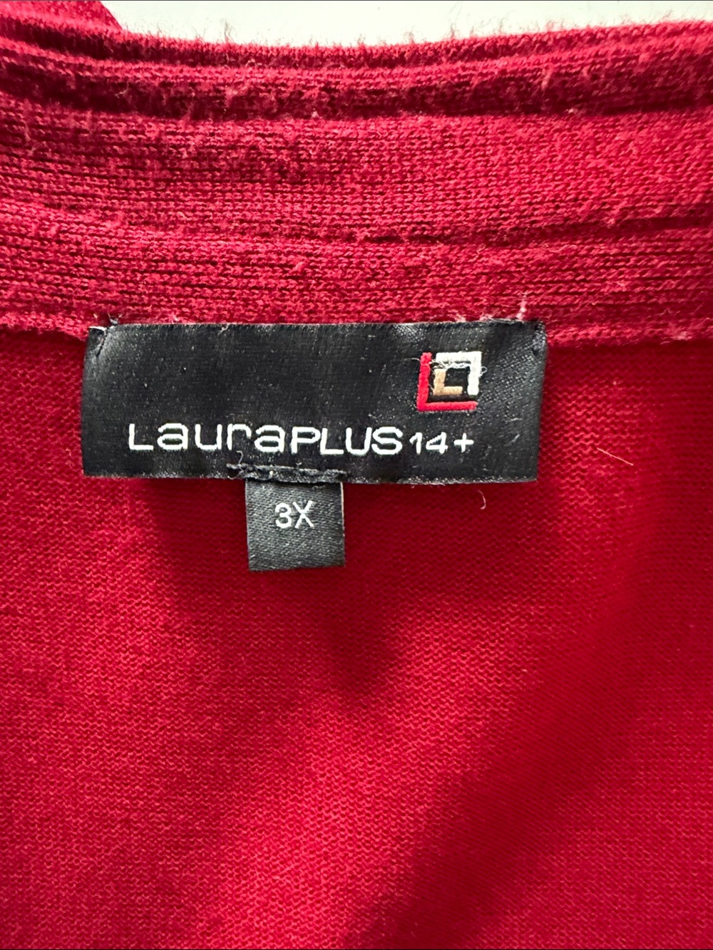 Laura Open-Front Ruffle-Trim Cardigan - Deep Red - Picture 4 of 5
